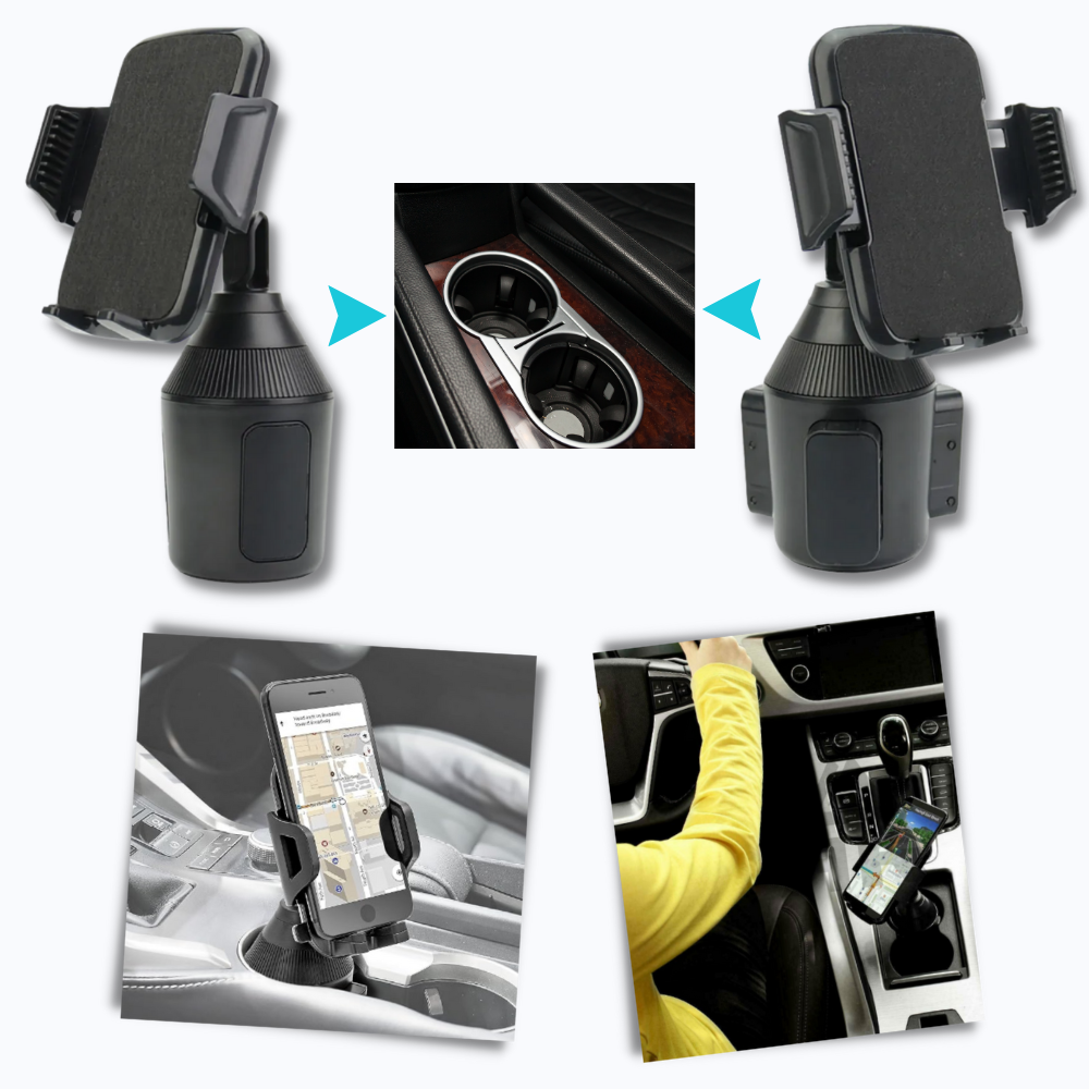 Adjustable Cell Phone Cup Holder Mount