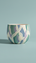 Hand-Painted Ceramic Planter