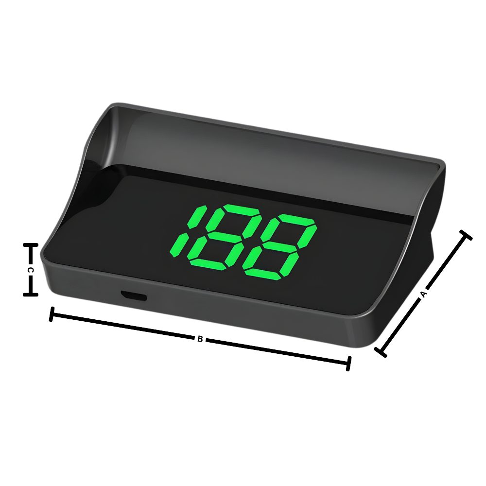 Clear & Intuitive Projector Windshield Speedometer