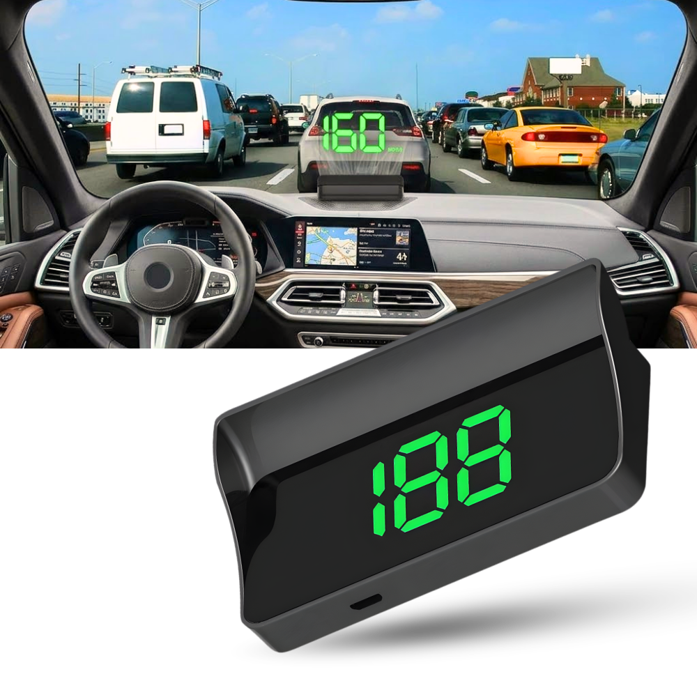 Clear & Intuitive Projector Windshield Speedometer
