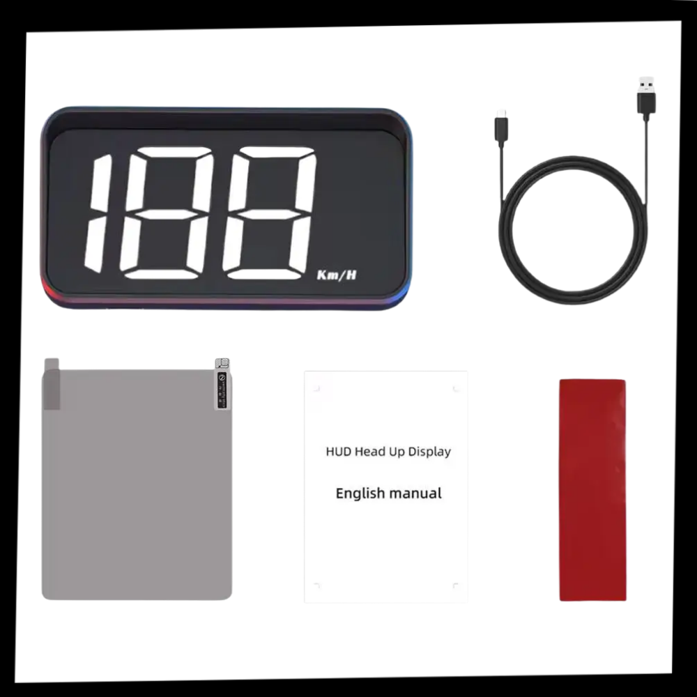 Clear & Intuitive Projector Windshield Speedometer