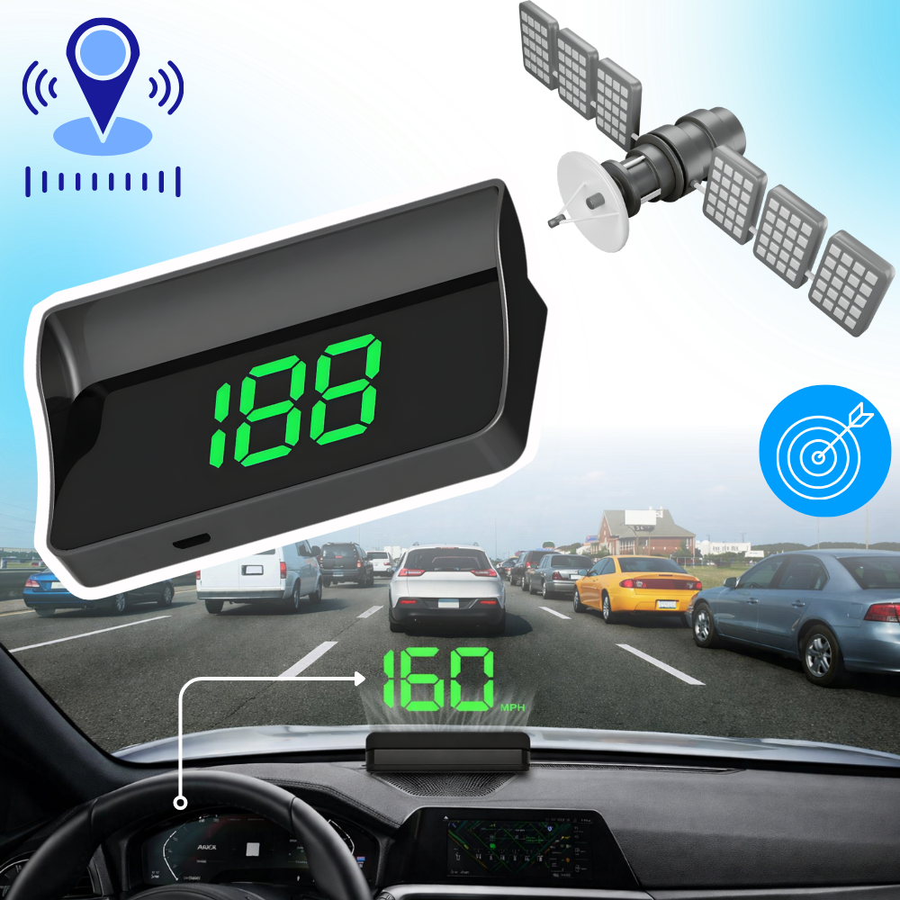 Clear & Intuitive Projector Windshield Speedometer